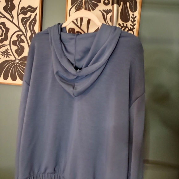 A New Day Slate Blue Casual Hoodie - Picture 3 of 4